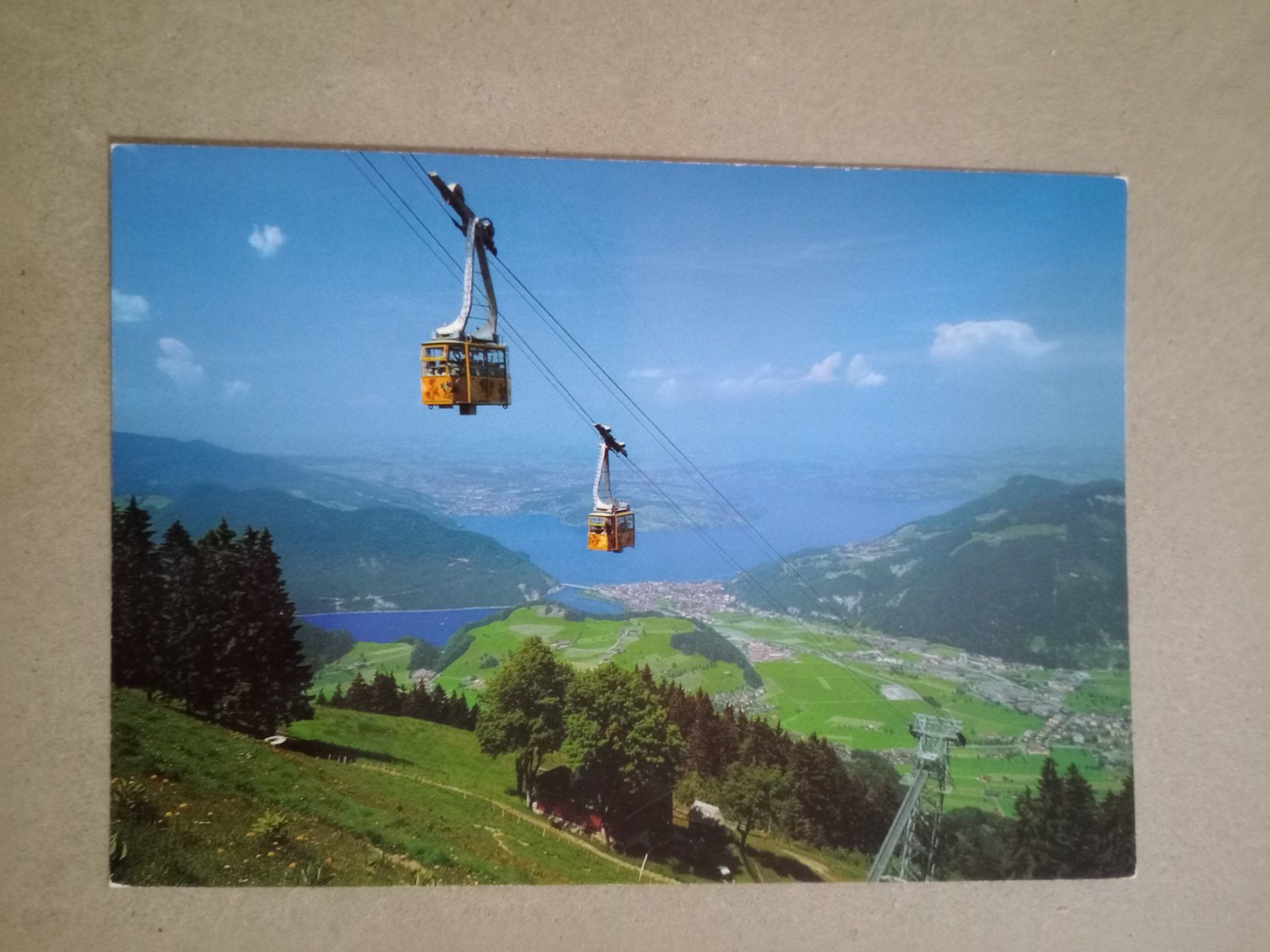 Cartoline postali: AK Luftseilbahn am Stanserhorn – Usato da Küttigen venduto da Melisch1000