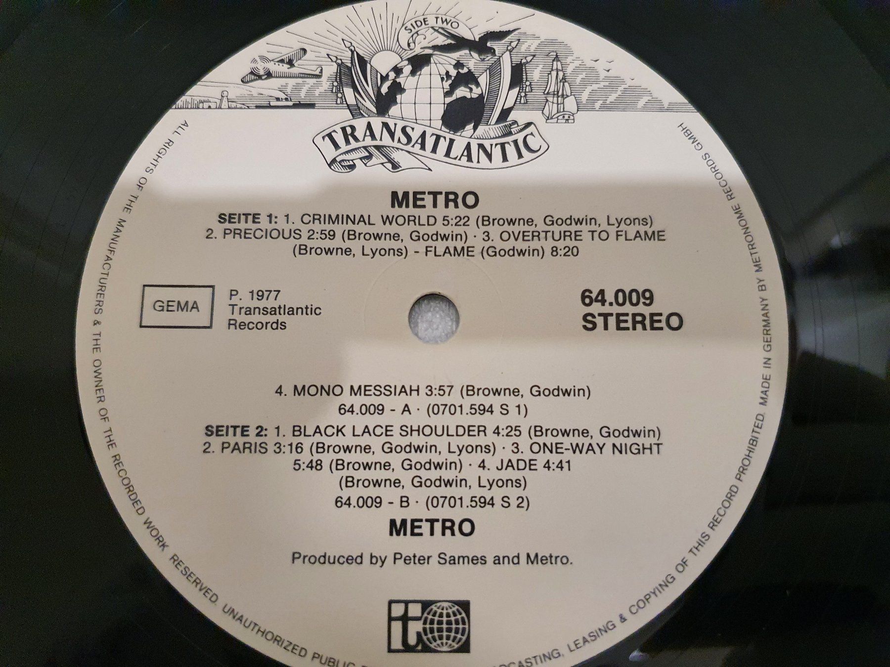 Dischi in vinile: Metro – Metro – Usato da Uster venduto da Vinyl-Leidenschaft 6
