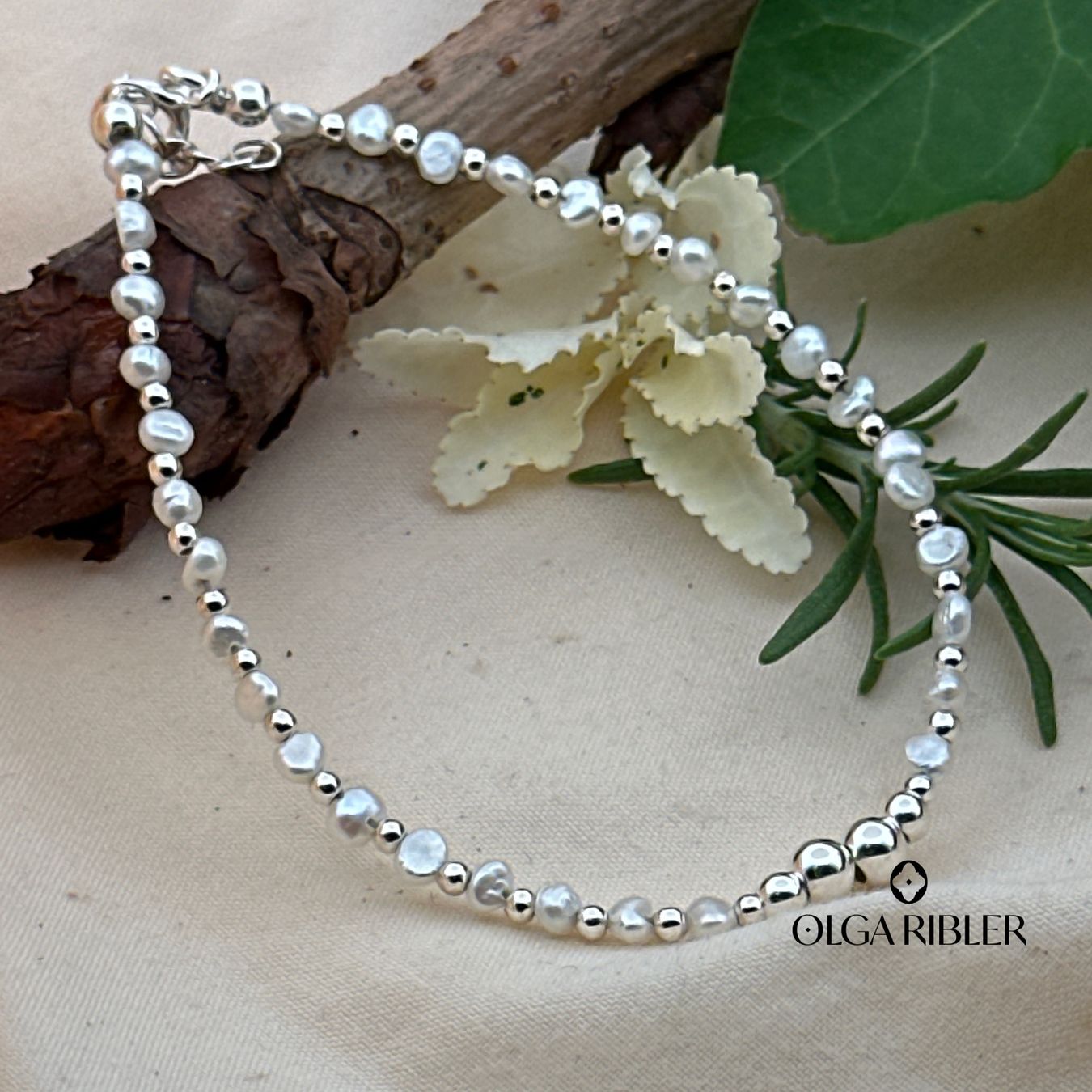 Olga Ribler Bracciali & Braccialetti: Armkette mit Süsswasserperlen – Nuovo (secondo la descrizione) da Luzern venduto da MonikaS03 1
