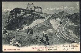 AK Rigi-Kulm, Ortsansicht, die Alpen