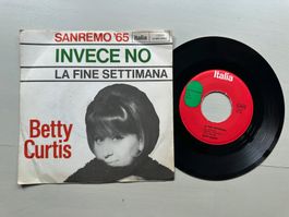 BETTY CURTIS rare Single Kult Invece no 1957 Italy San Remo