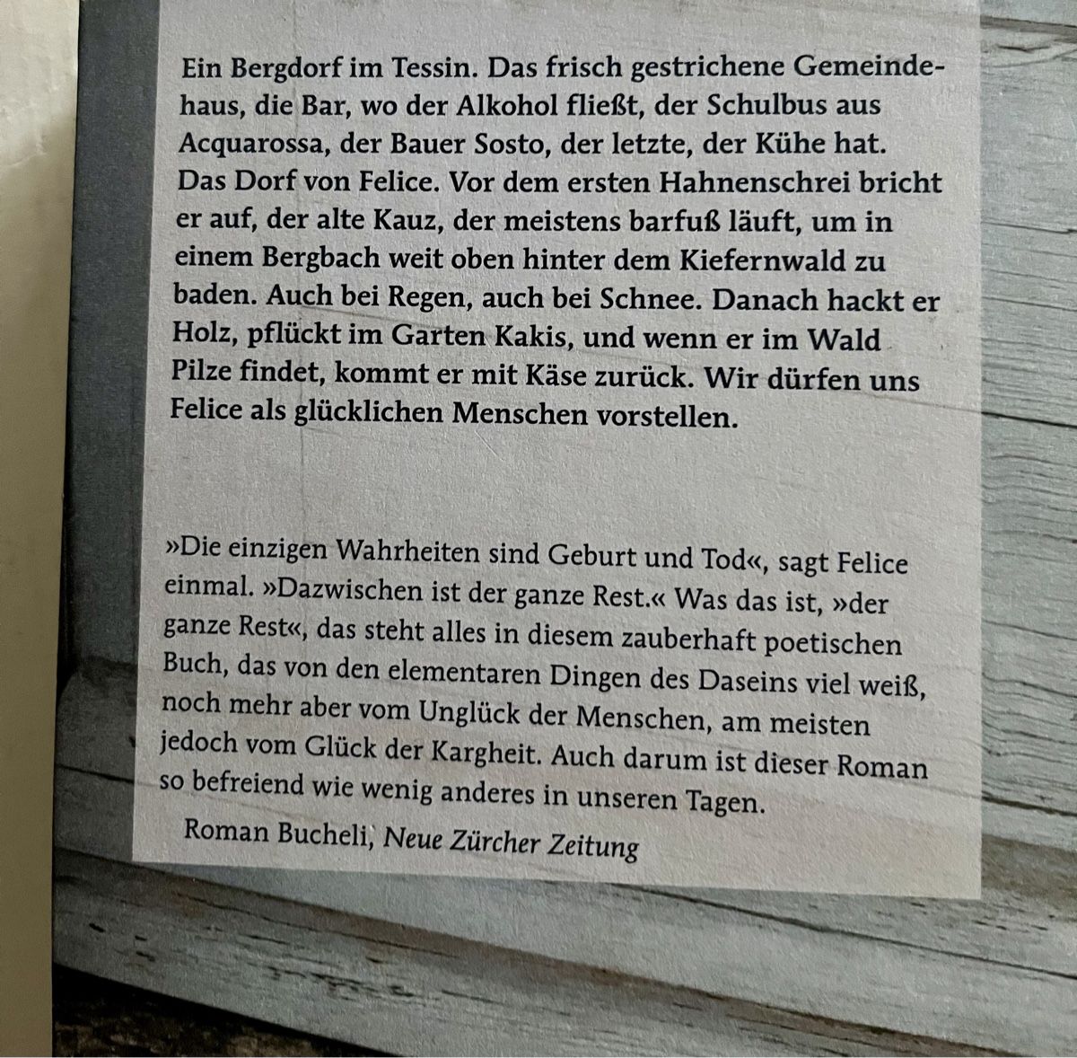 Bücher: Fabio Andina, Tage mit Felice – Gebraucht aus Wittenbach von sambuk 1