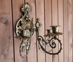 antiker Wandkerzenhalter dreiflammig