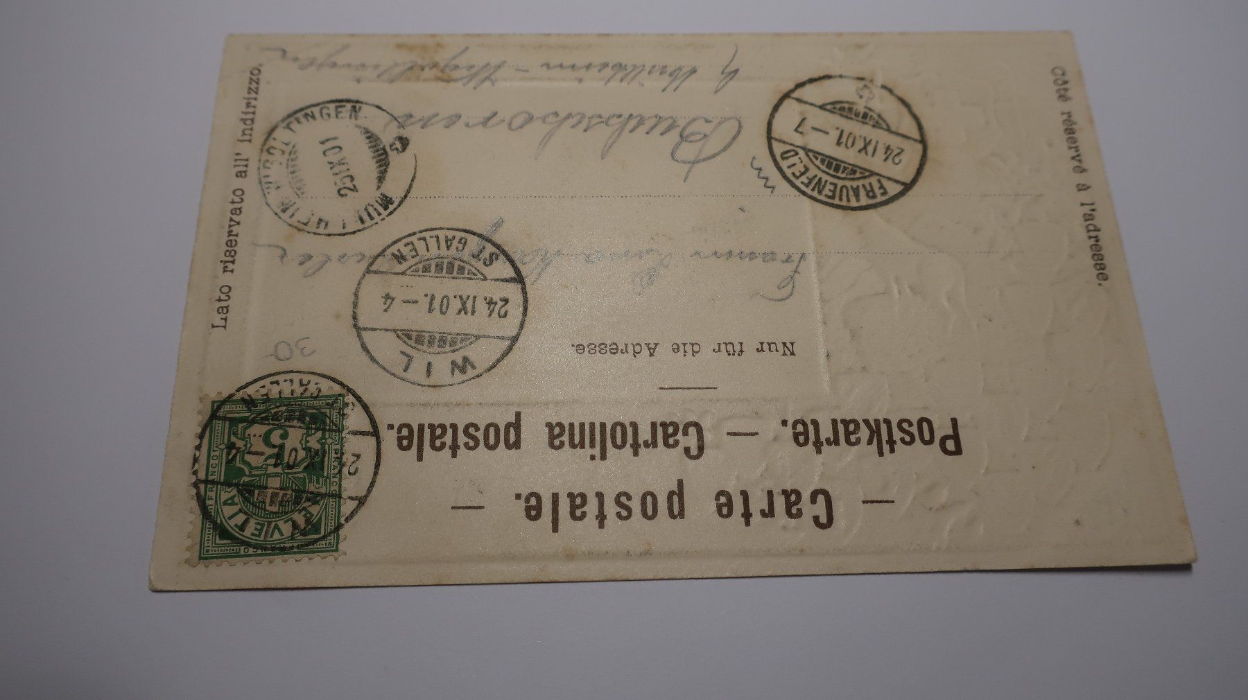 Cartoline postali: Wyl   1901 – Usato da Cormoret venduto da Pascalll2001 3