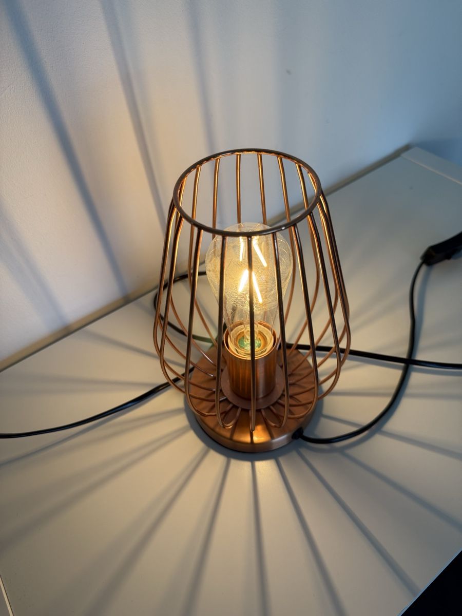 Lampade: Tischlampe Kupferdraht Käfig Design – Nuovo (secondo la descrizione) da Boswil venduto da Tamara_Vanessa92