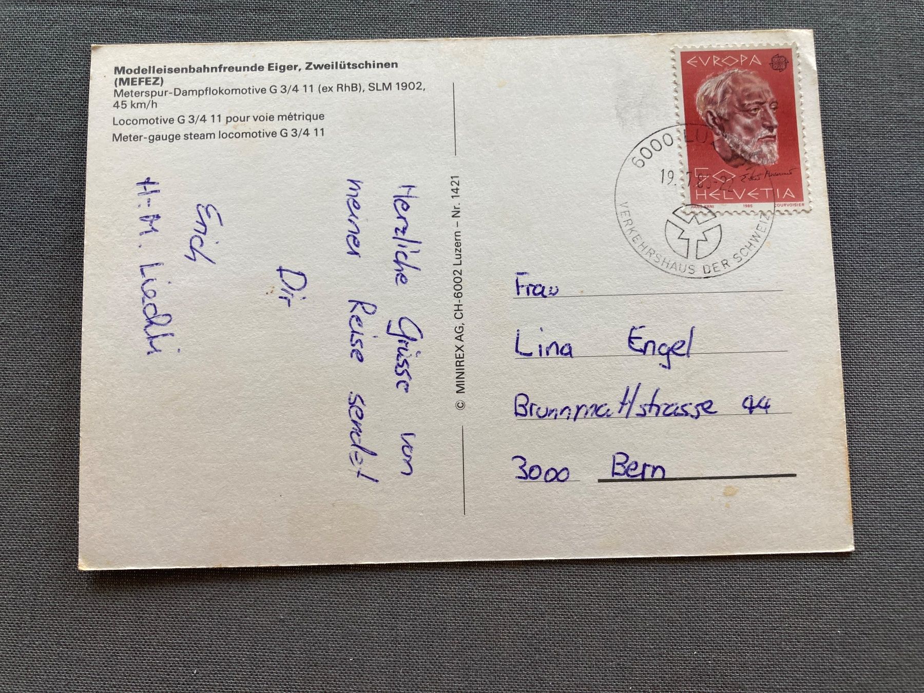 Ansichtskarten: 2 farbige Eisenbahn-Ansichtskarten (Dampflokomotiven) – Gebraucht aus Zürich von mik_h9ty 2