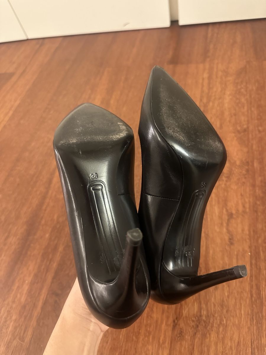 Damenschuhe: Stella Luna black pumps heel size 38 leather – Gebraucht aus St. Niklausen LU von lau_259n 4