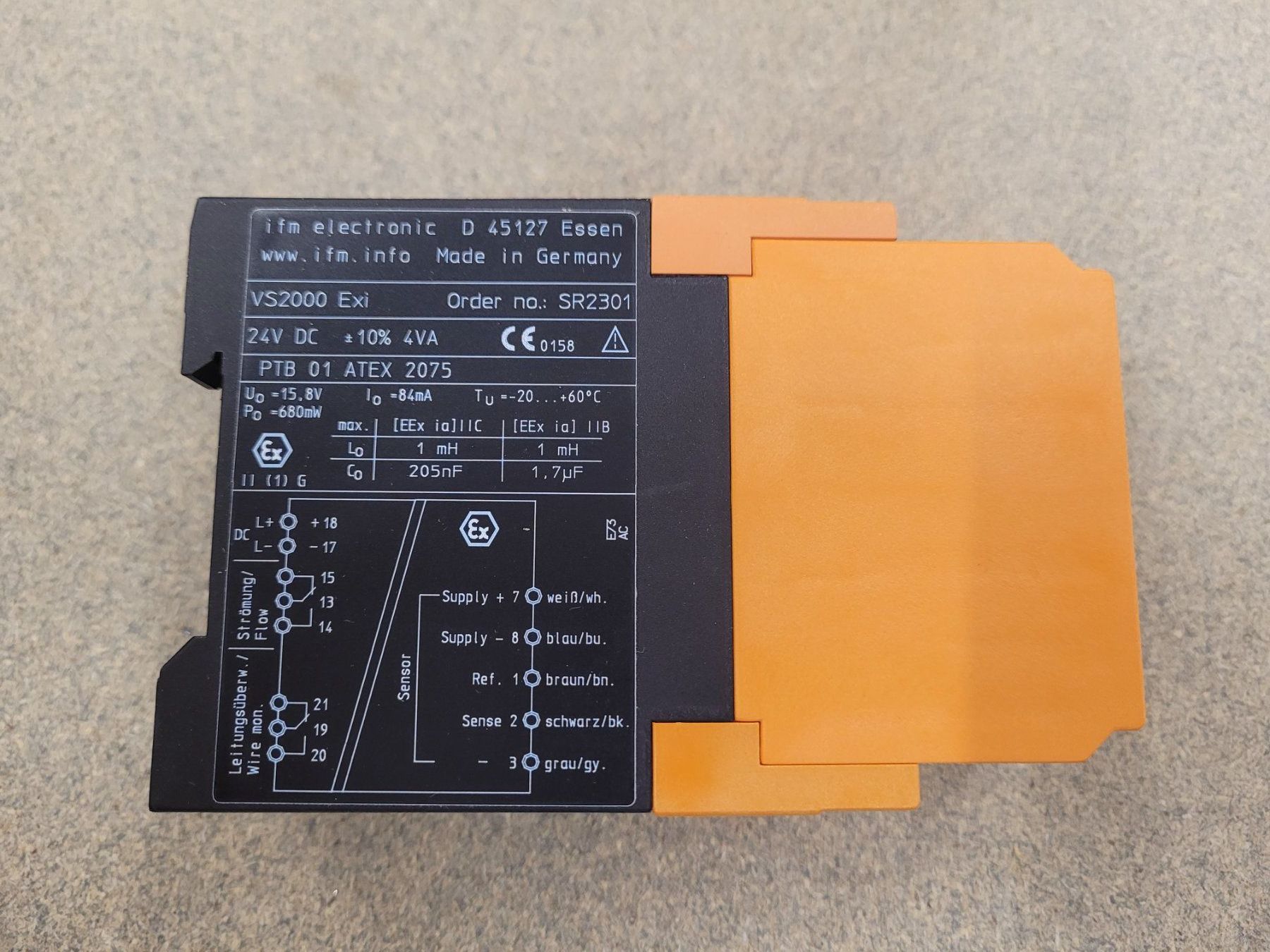 Componenti elettronici: IFM Electronic VS2000 Exi SR2301 Strömungswächter Gerät – Usato da Vitznau venduto da Vitznau84 5
