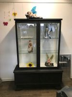 Antike Stil Vitrine vintage "Sommeraktion" schwarz weiss