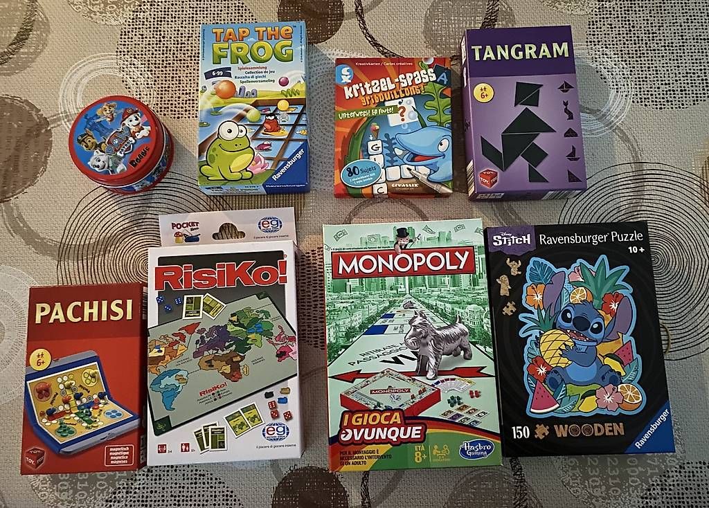 Spiele: Vari giochi da viaggio + puzzle + tangram – Gebraucht aus Castel San Pietro von sab_lj2d