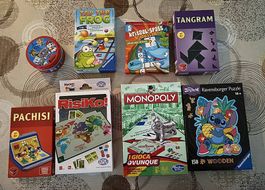 Vari giochi da viaggio + puzzle + tangram