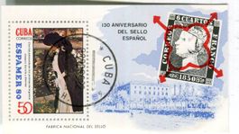 Block "Berühmte Briefmarke". Kuba