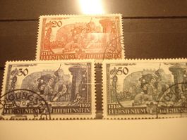 Liechtenstein Satz Huldigung 1939 o