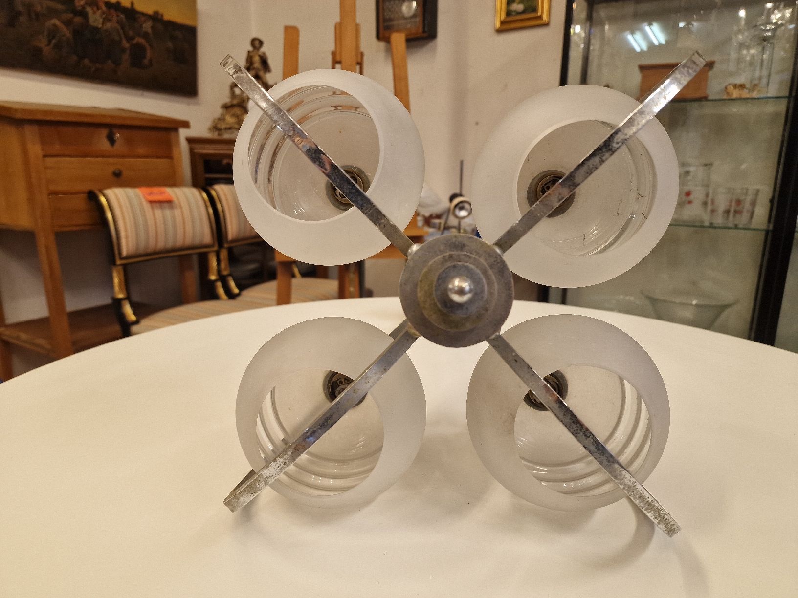Kronleuchter & Deckenlampen: Art Déco Deckenlampe vierflammig – Gebraucht aus BERN von Intarsia 2