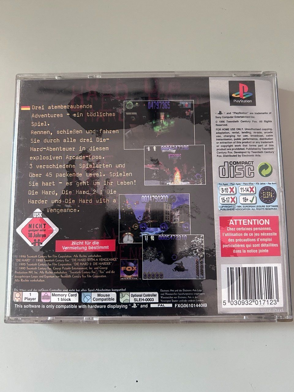 Sony Giochi: Die Hard Trilogy per la prima PlayStation (PS1) – Usato da Giubiasco venduto da LorisVale 1
