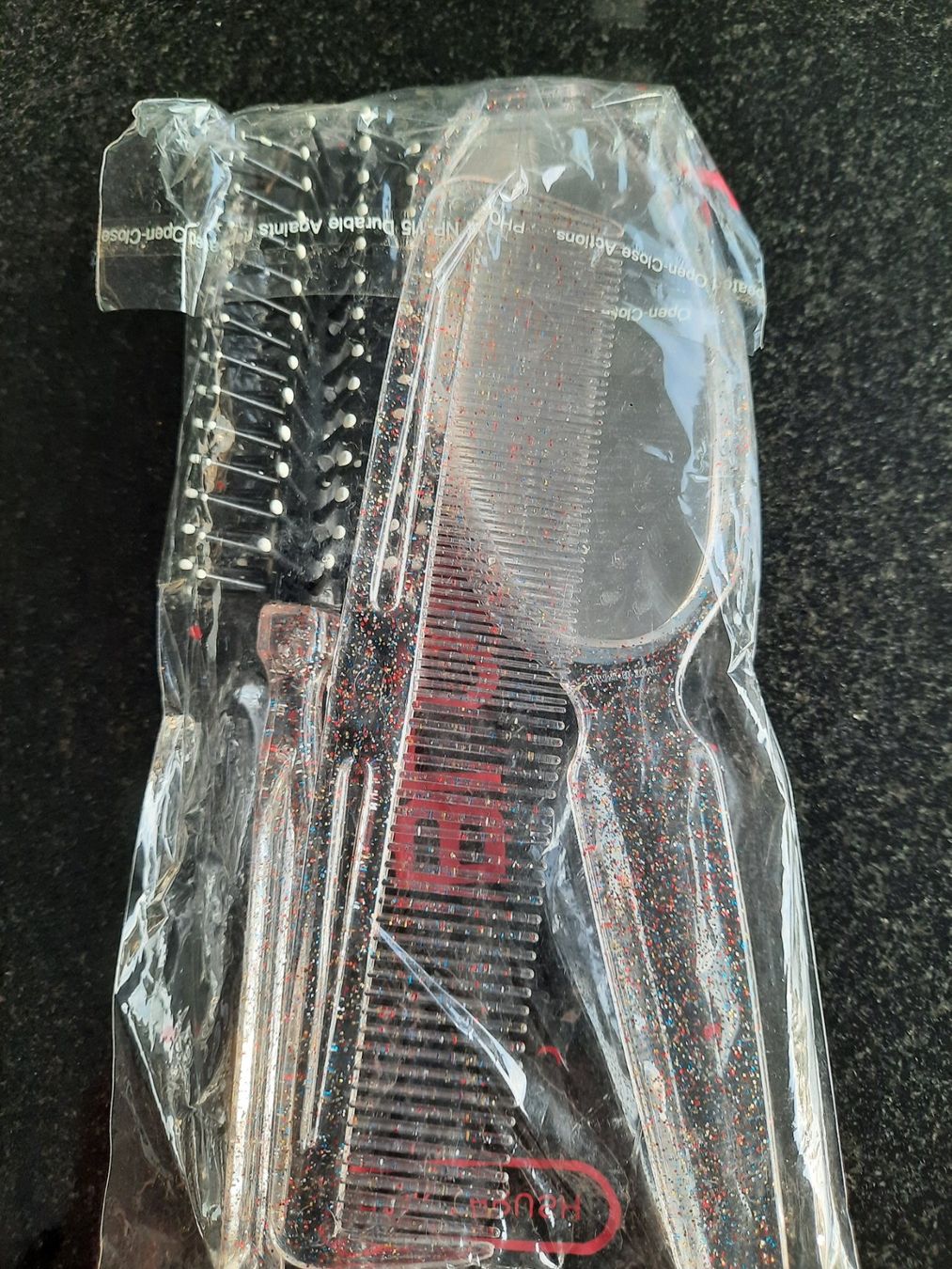 Sonstige Haarpflege: Haarbürstenset im Glitzerdesign 3-teilig – Neu und originalverpackt aus Dörflingen von Palmetto 2