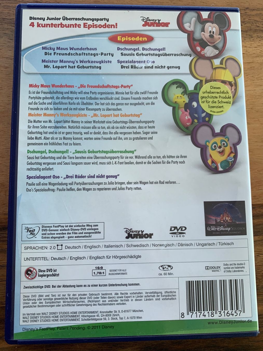 Tutti i DVDs: DVD Disney Junior Überraschungsparty 4 Episoden – Usato da Horw venduto da dreamsofacid 2