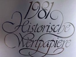 Historische Wertpapiere als Kalender / UBS / 1981