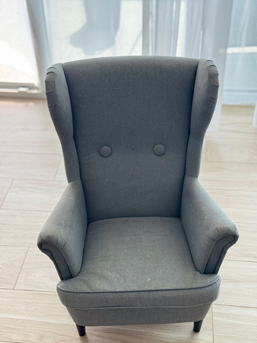 Ikea Poltrone: IKEA STRANDMON Kindersessel, Vissle grau – Usato da Reinach AG venduto da Peter_TT