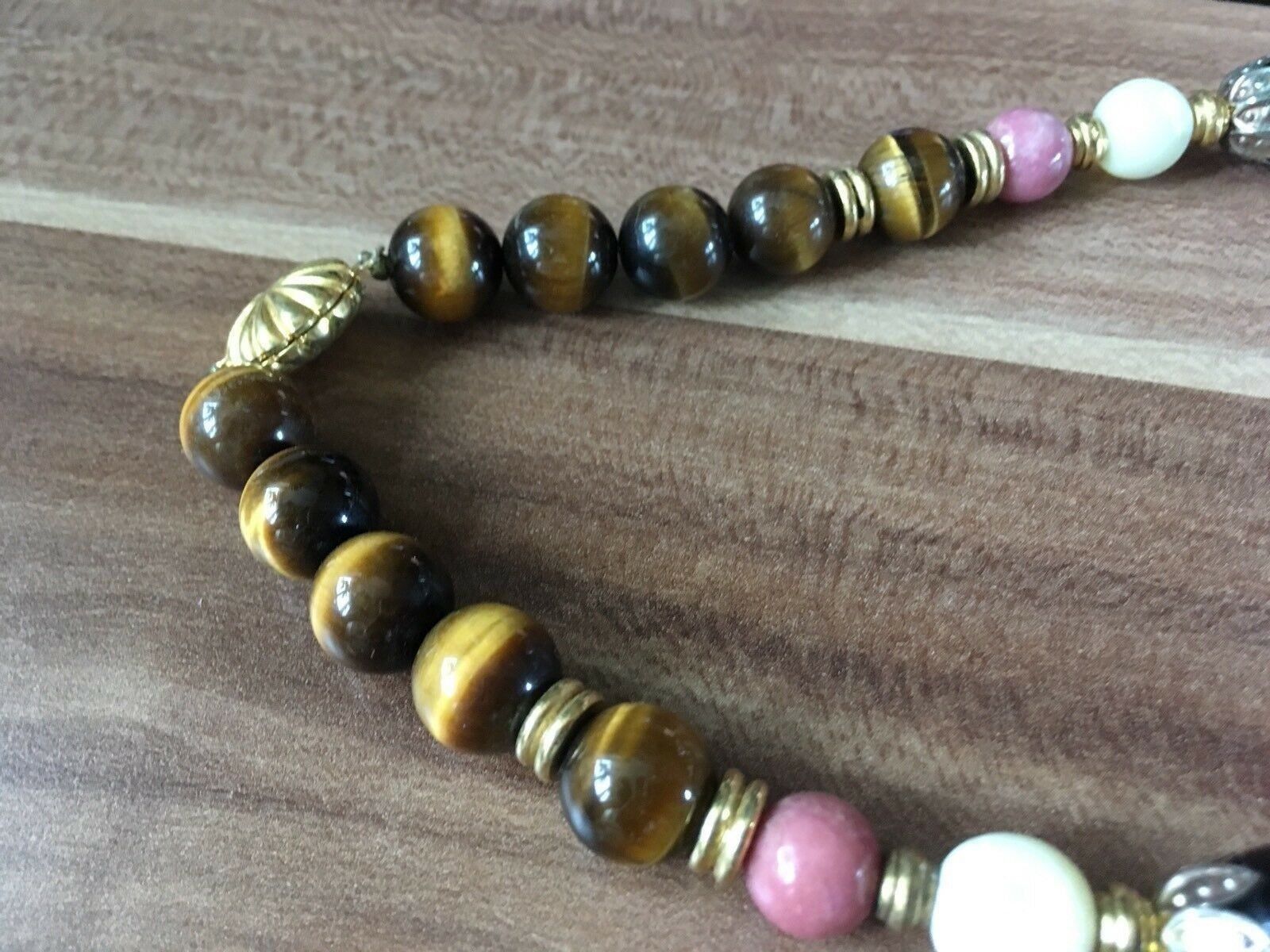 Catenine: collier pierre semies préciseuses œil de tigre – Usato da Genève venduto da Libellule477 3