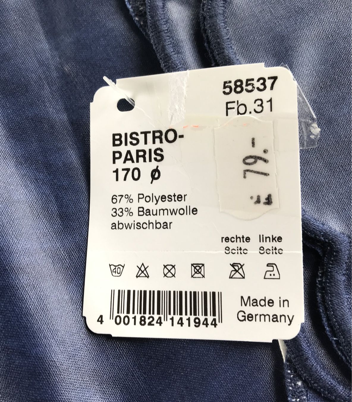 Sonstige Tischwäsche: BISTRO TISCHDECKE NEU DURCHMESSER 170CM – Neu (gemäss Beschreibung) aus Ostermundigen von crazy-horse-1840 1