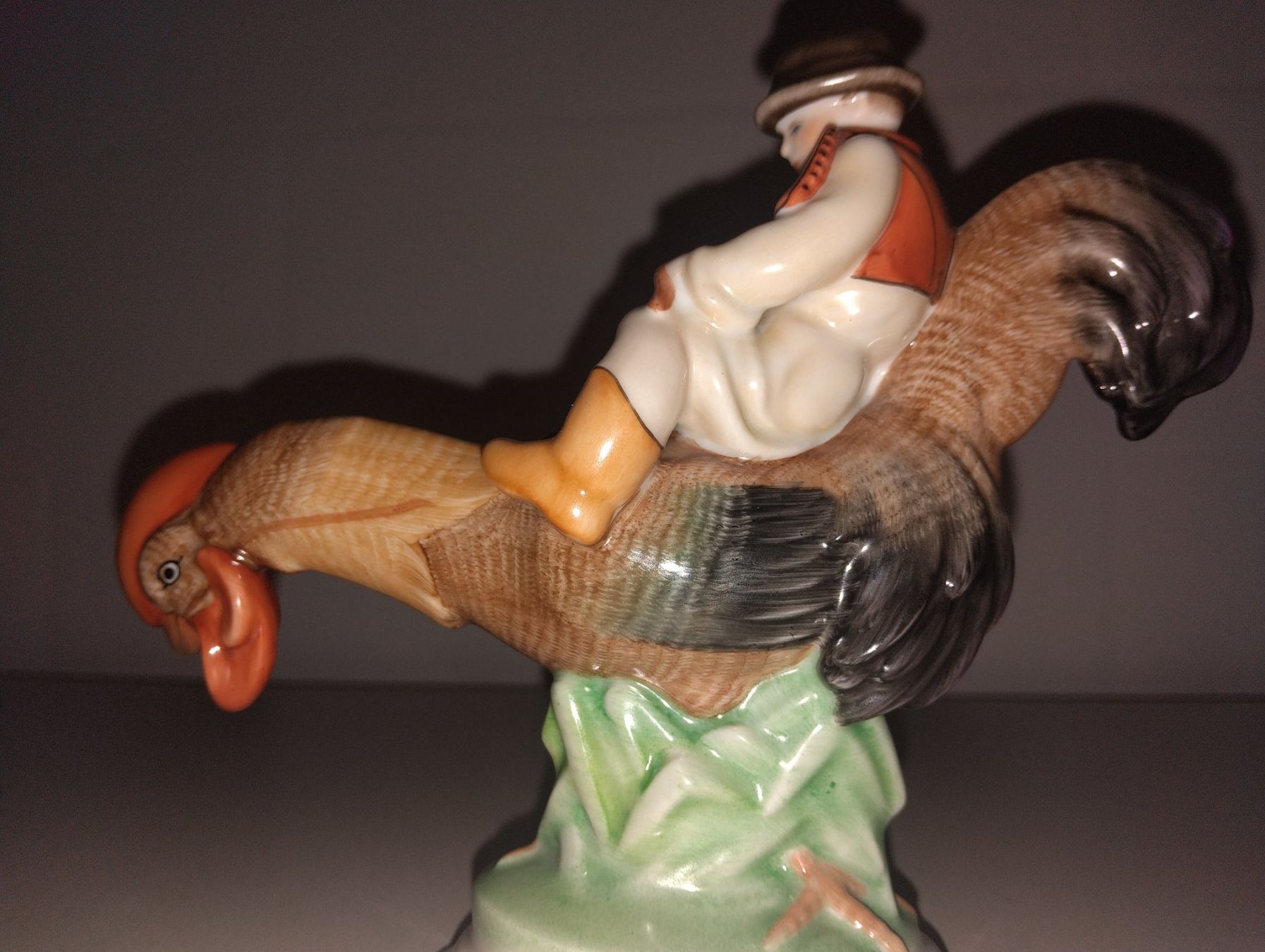 Herend Statuette: Herend Figur Reiter auf Hahn – Usato da Winterthur venduto da tst_twx7 3
