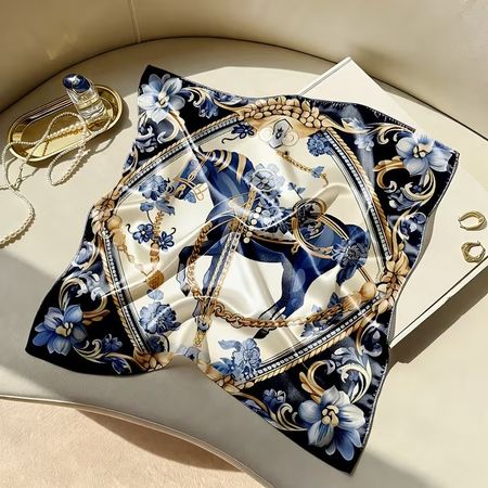 Elegante Foulard Pferde Motiv