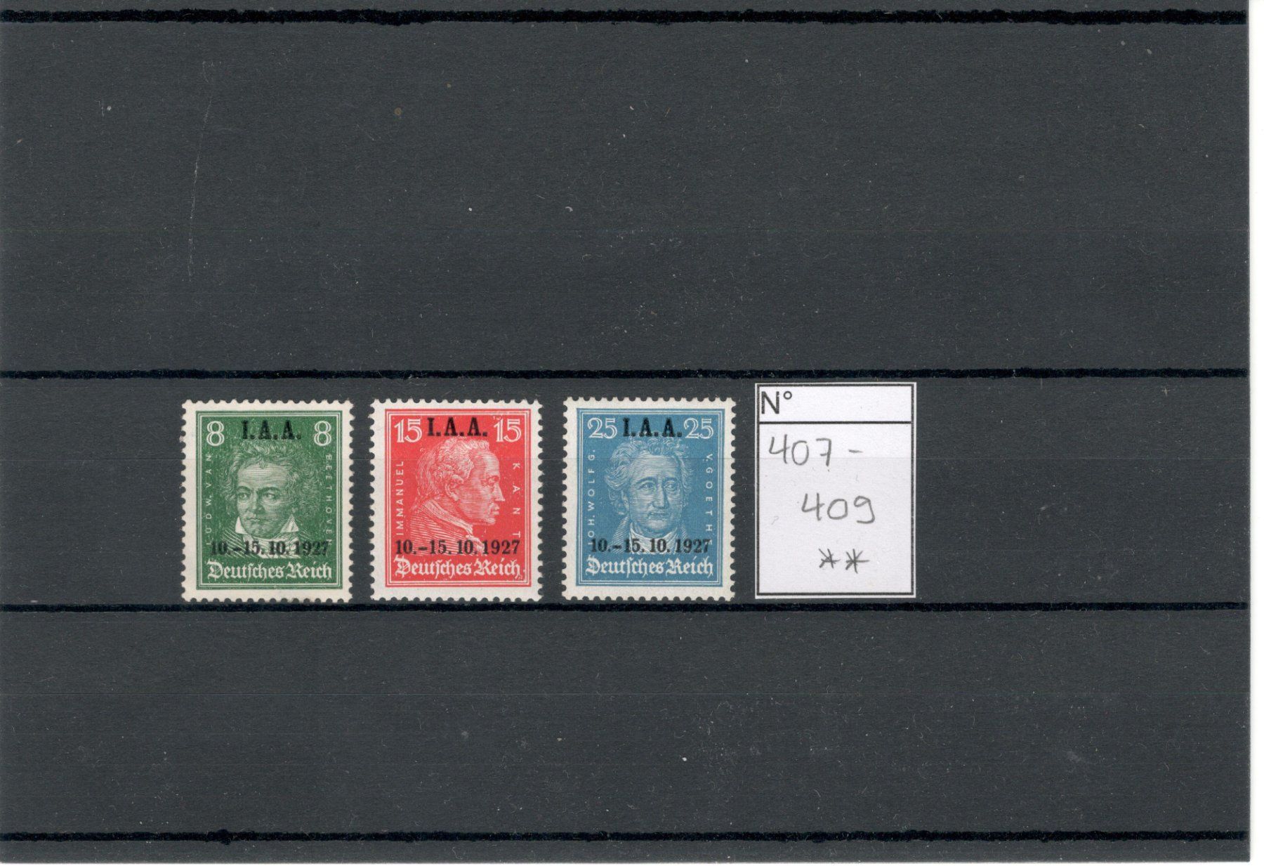 Tutti i francobolli: DR Serie I.A.A. postfrisch Kat. 240.00 – Usato da Murgenthal venduto da Ambeissi