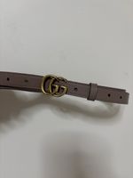 Gucci Damen Gurt Marmont in taupe GG Schnalle