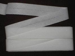 Schrägband Baumwolle ecru 2cm/1cm breit