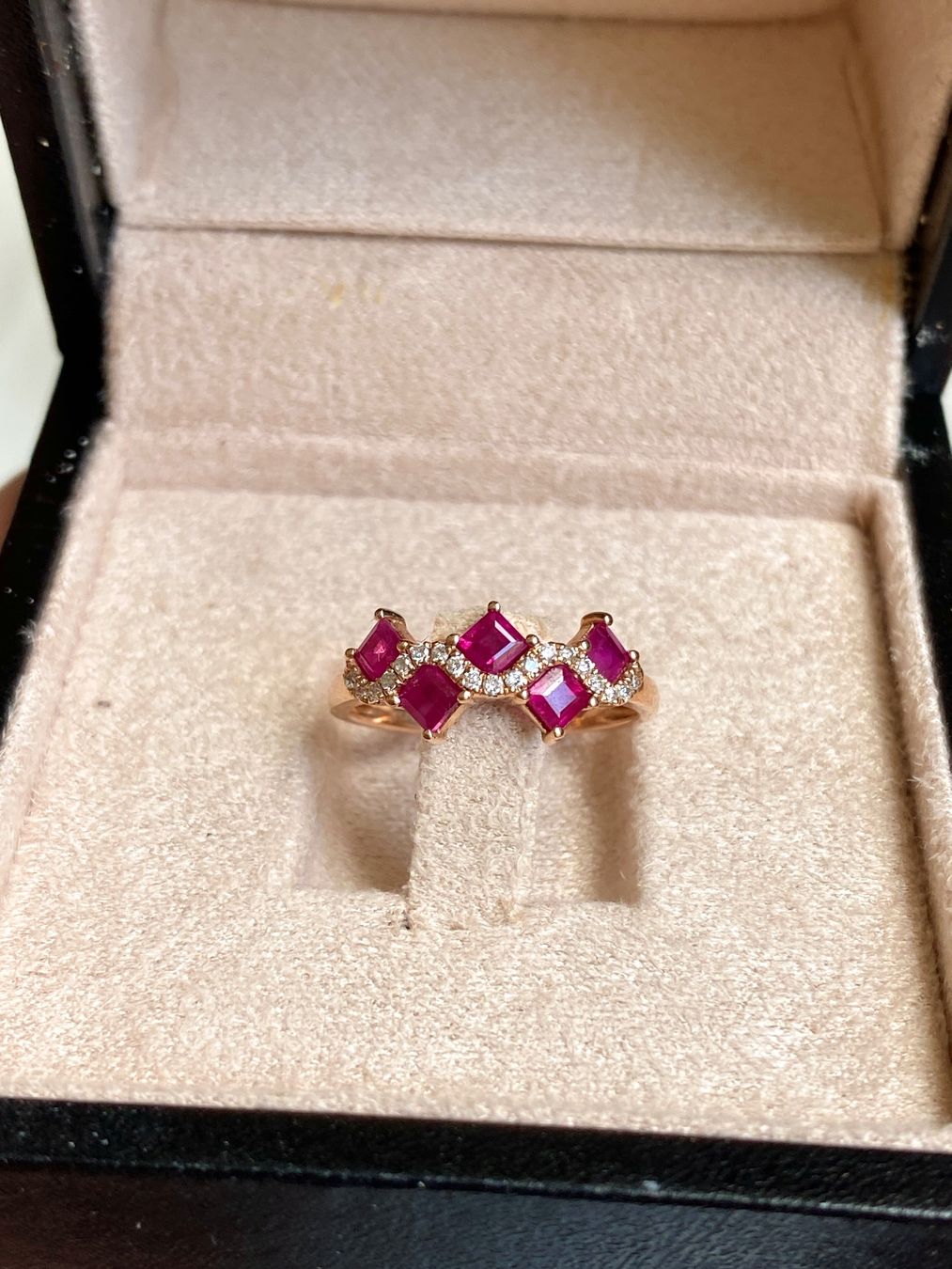 Anelli: Rubin Ring/Diamanten/Gold – Nuovo e nell'imballaggio originale da Sarnen venduto da Yingsperlen1 1