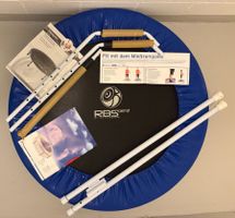 Minitrampolin mit Halterung, RBS Sports, neuwertig