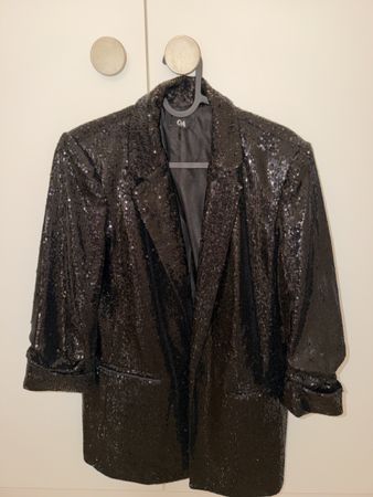 Damen Blazer C&A schwarz mit Pailletten wie neu