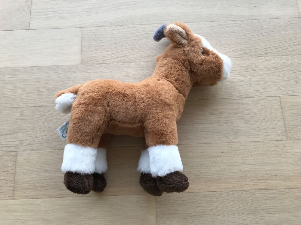 TOPLITHE Ziege Kuscheltier Schwarz - Realistisches Plüschtier 30 Cm, Weich & Kuschelig - Für Kinder, Deko Oder Geschenk