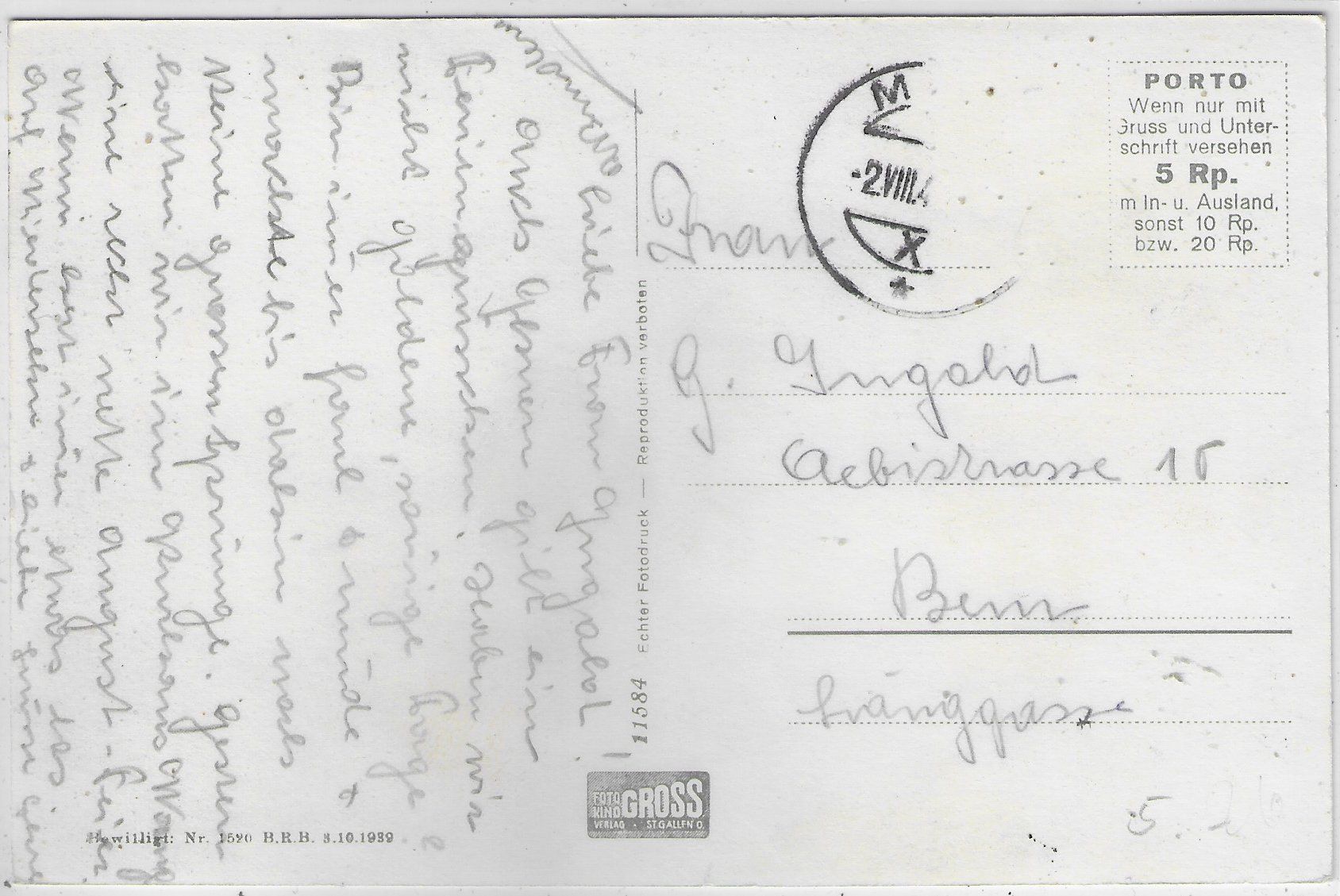 Cartoline postali: Mels & Sargans mit Falknis – Usato da Ettingen venduto da Kartenplanet 1