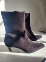 Stiefeletten Zara schwarz Wildlederoptik Grösse 39 quasi neu