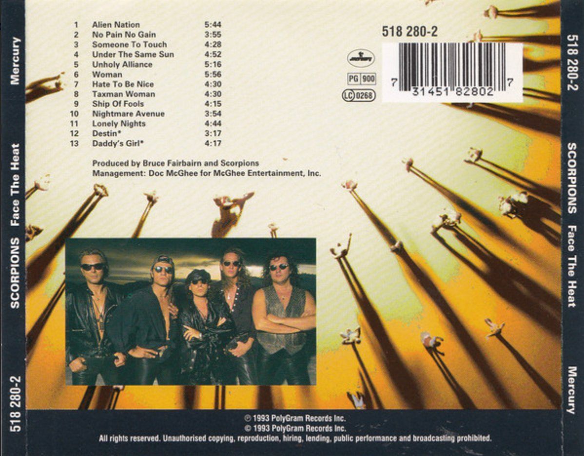 CD: Scorpions - Face the Heat – Usato da Brunnen venduto da Barfly5 1