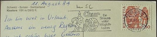 Cartoline postali: KLOSTERS Nr. 10726 – Usato da Jona venduto da philajona 1