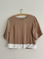 Haut Sandro Paris, beige et blanc, taille 1