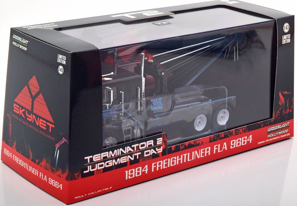 Freightliner Modellini d'auto: Freightliner FLA 9664 LKW Abschleppwagen 1984 "Terminator 2 – Nuovo e nell'imballaggio originale da Gerlafingen venduto da espero88 3