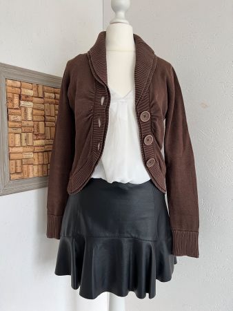 Esprit - Strickjacke Cardigan Bolero Jäggli - XS - braun