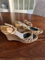 Michael Kors Sandalen Gold Keilabsatz, Gr. 40 Top Zustand