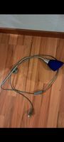 Wandlampe blauer Schirm