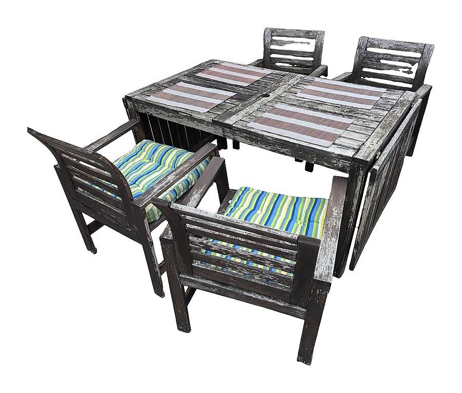 Set di tavolo e panche: IKEA ÄPPLARÖ Gartenmöbel-Set Tisch + 4 Stühle gratis – Usato da Zug venduto da randensalatistgesund 1