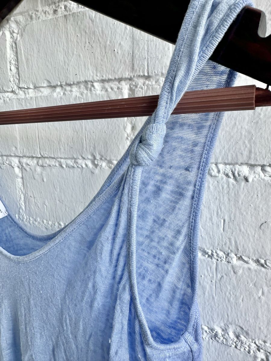 Mango Top: MANGO Leinen-Top in Hellblau / Gr. S – Usato da Bern venduto da Fraeuleinhonig 5