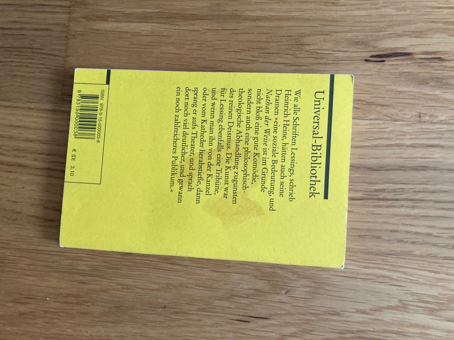 Libri: Nathan der Weise, Lessing – Usato da Winterthur venduto da Sunshine143 1