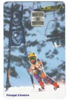 Telefonkarte Andorra AND-068 Skifahrer