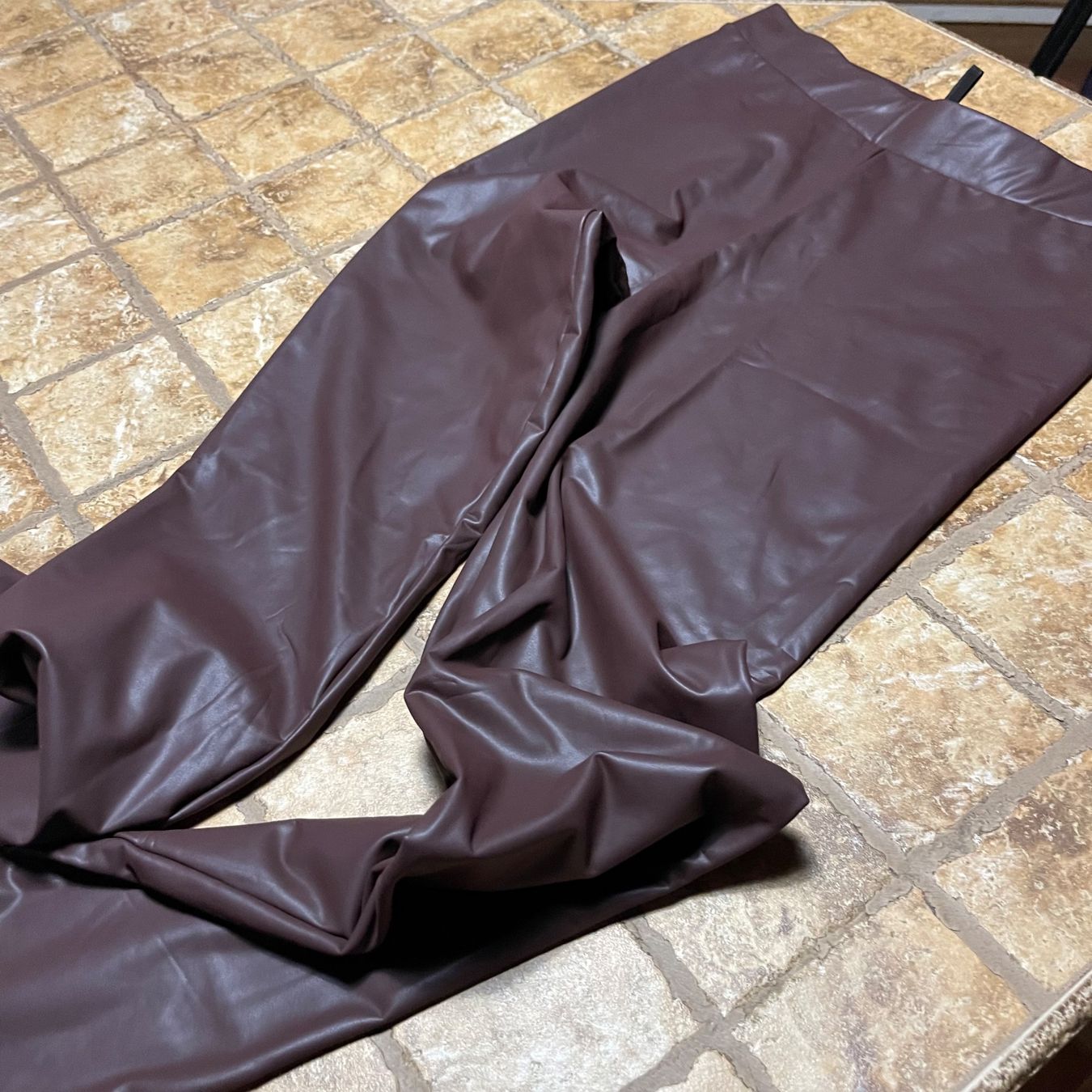 Leggings: Leggings -pelle ecco Chicorée, colore chocolate-M/L – Nuovo e nell'imballaggio originale da Gordevio venduto da LanaZimm 2