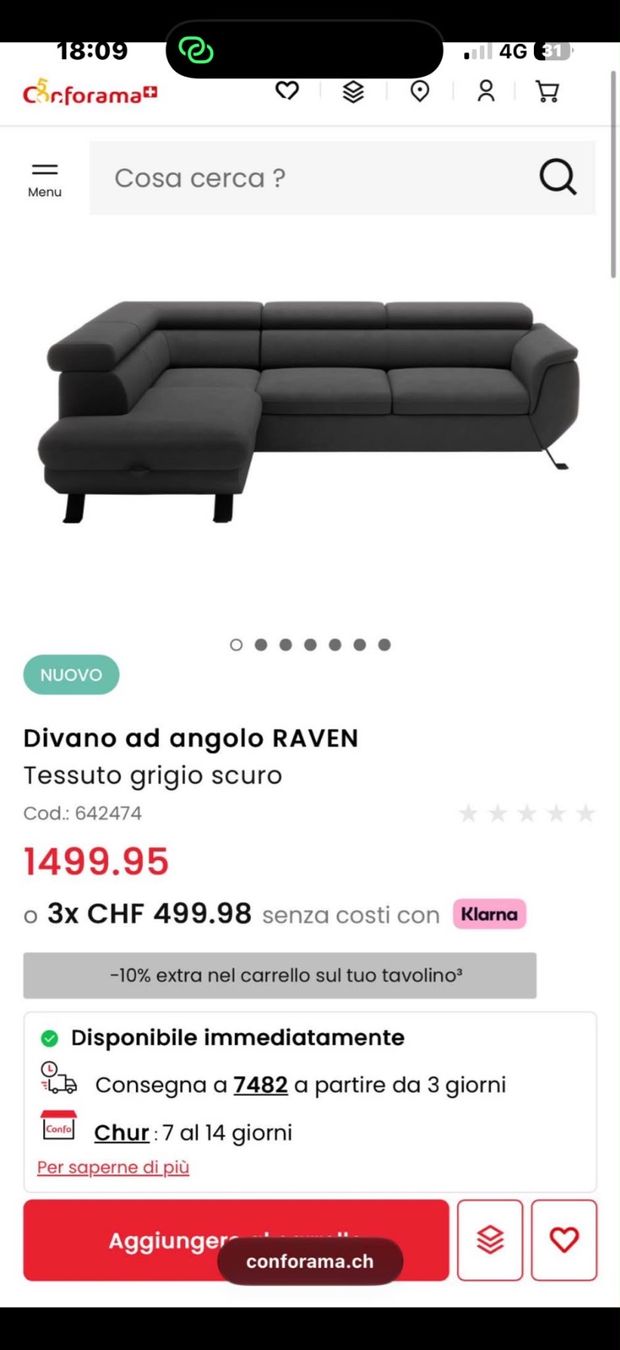 Sofas: Sofà – Neuf (Voir description) à Thusis par nic_y8z9 2