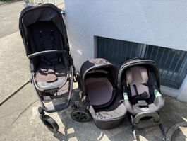 Kinderwagen Set mit Babyschale und Basis gebraucht
